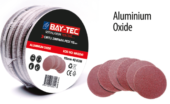 Cırtlı Zımpara / Pedi 115 mm 80 P Kum (100/Paket) (2.000/Koli)
